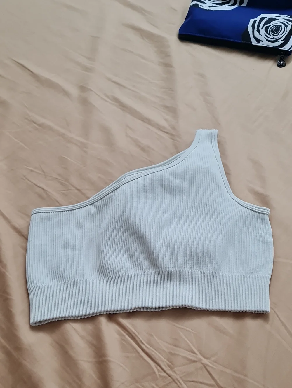 💥3for$15💥One-Shoulder Ribbed Bralette - Cream